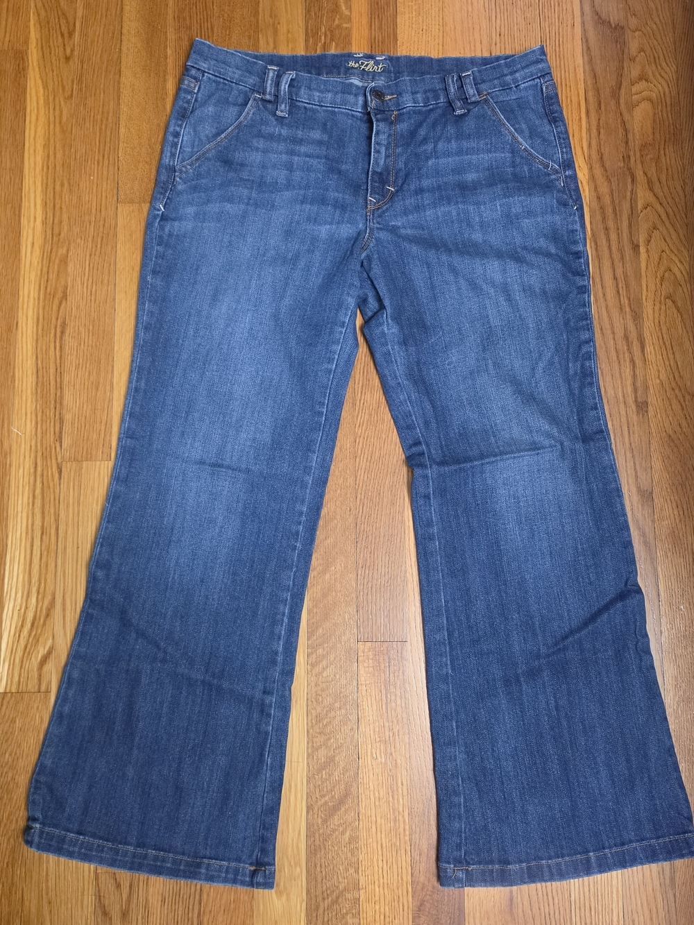 Old Navy Dark Blue Wide-Leg Jeans In Size 12